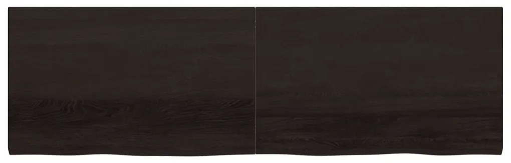 Bancada p/ WC 200x60x(2-4)cm madeira tratada maciça castanho