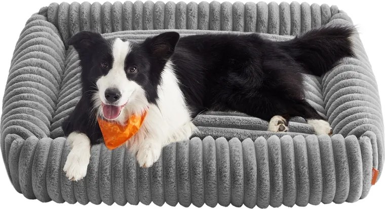 Cama ortopédica para cães de tamanho médio 106 x 75 x 20 cm cinzenta