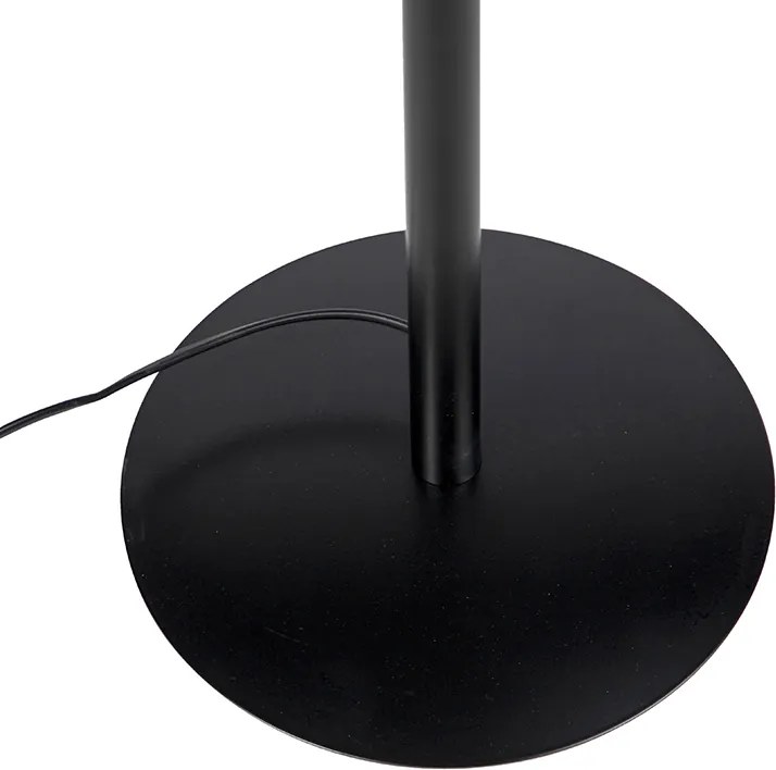 Candeeiro de pé retro preto com cúpula verde estilo avó 45 cm - Simplo
