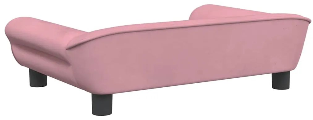 Cama para cães 70x48x22 cm veludo rosa