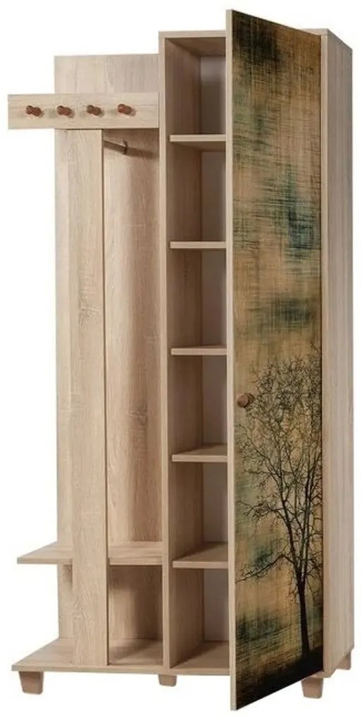 Hall Stand Garmanto – Carvalho Sonoma – 90x192x36 cm