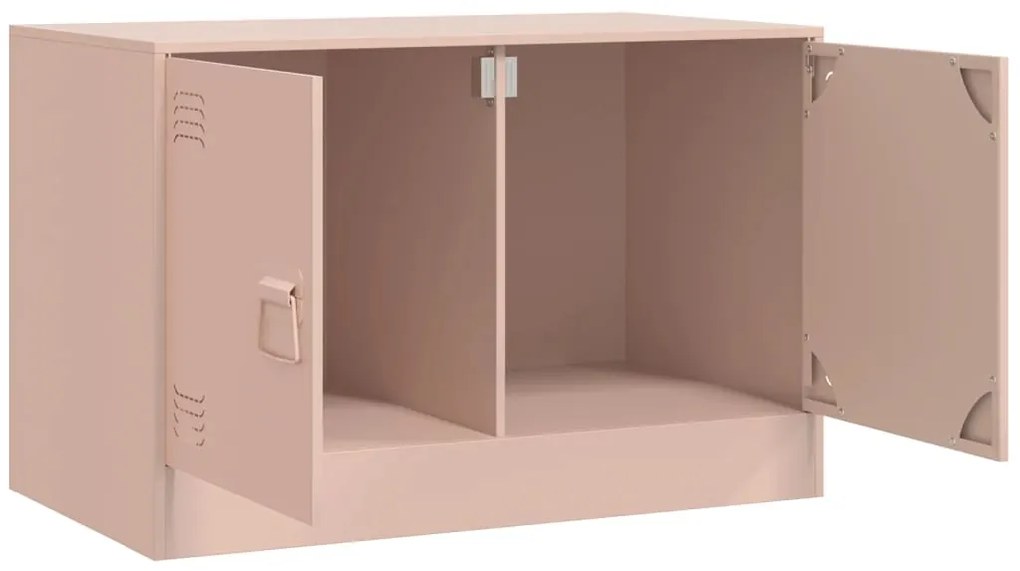 Móveis de TV 2 pcs 67x39x44 cm aço rosa