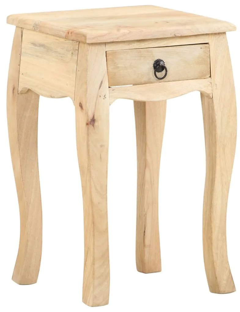 321708 vidaXL Mesa de cabeceira 28x28x46 cm madeira de mangueira maciça