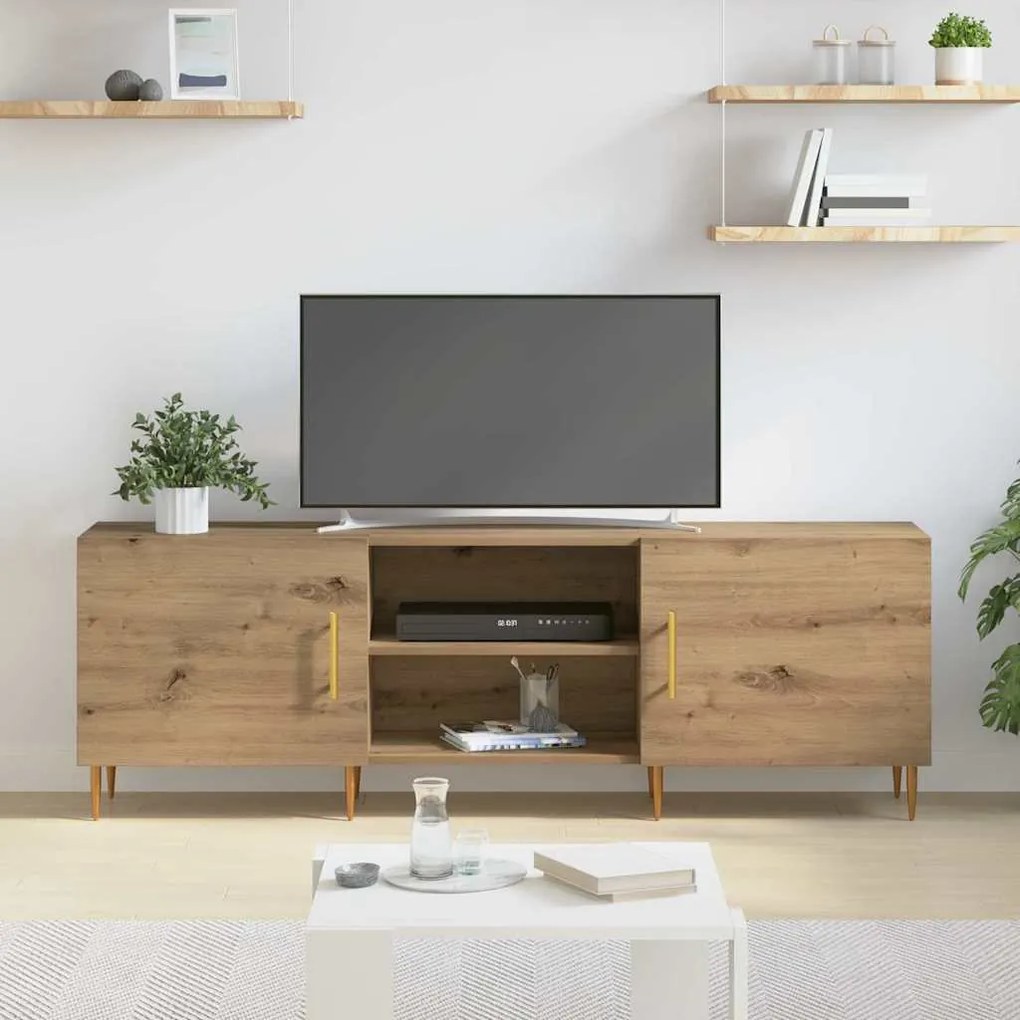 Gabinete para TV carvalho artisiano 150 x 30 x 50 cm