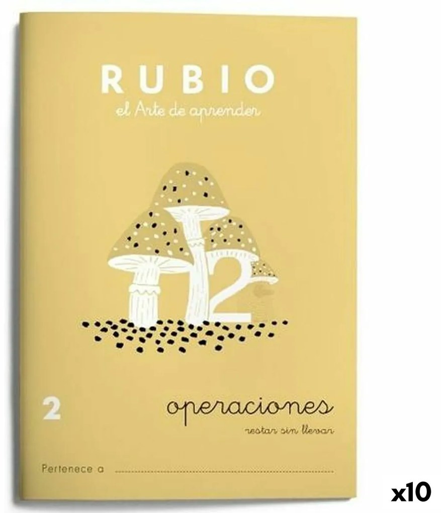 Mathematics Notebook Rubio Nº2 Espanhol 20 Folhas 10 Unidades