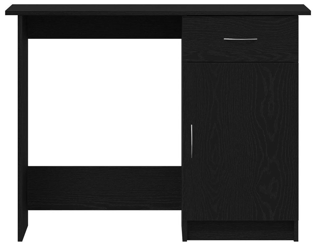 Escrivaninha vidaXL Preta em Carvalho 100x50x76 cm em Madeira de Engen