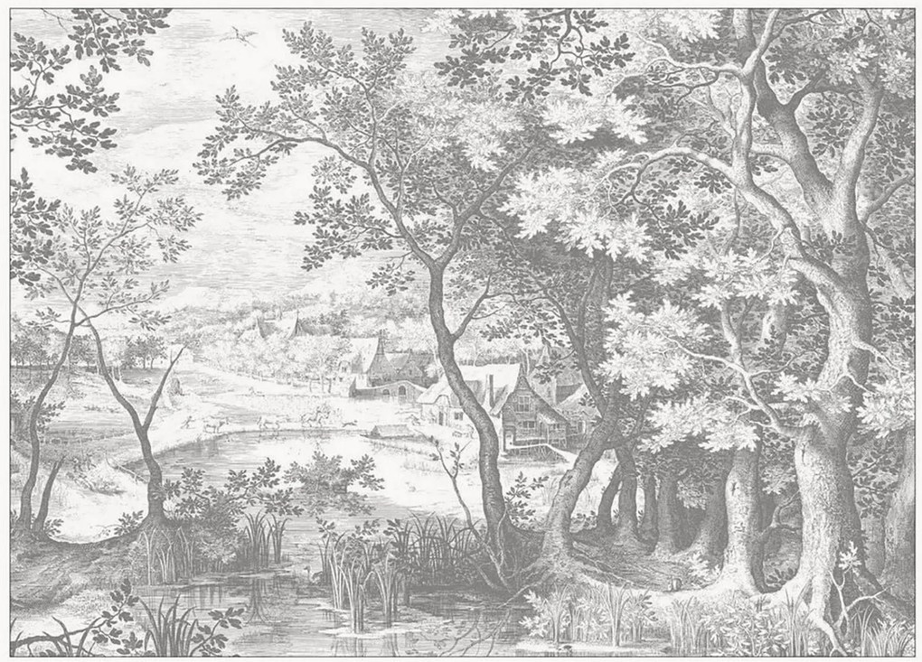 Papel de parede não tecido Engraved Landscapes