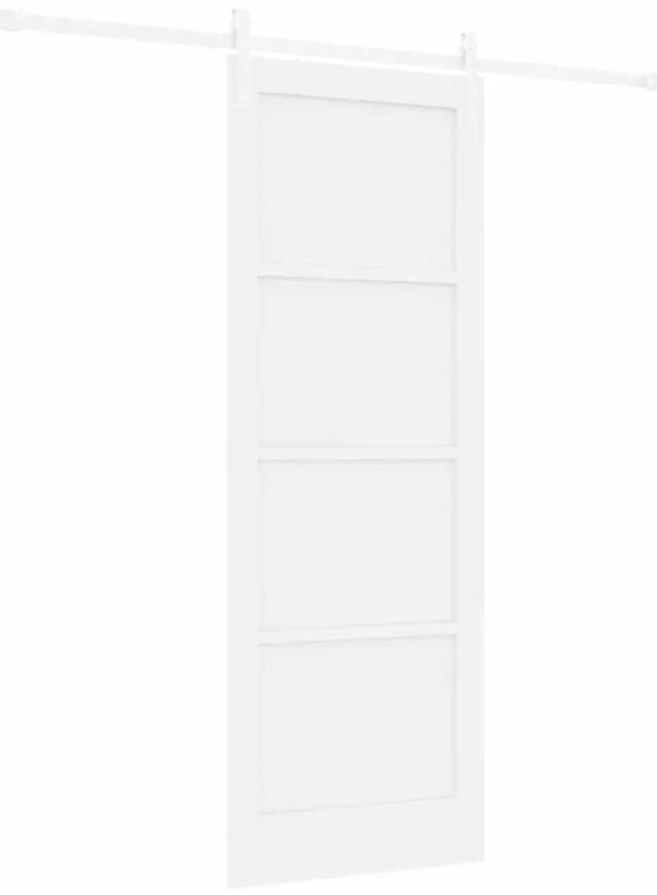 Porta Deslizante vidaXL com Conjunto de Ferragens Brancas 78x211 cm Pi