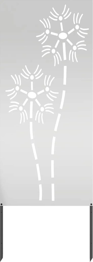 vidaXL Tela de Privacidade para Jardim Fretwork Prateado 50 x 140 cm