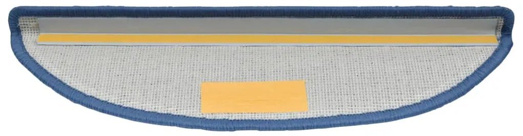 Tapetes de escadas 10 pcs 56x17x3 cm azul