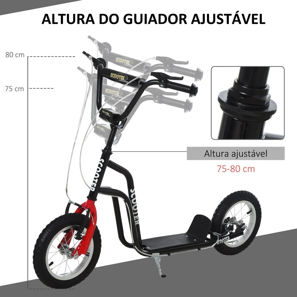 Trotinete para Crianças acima de 5 Anos Trotinete Infantil com Guiador