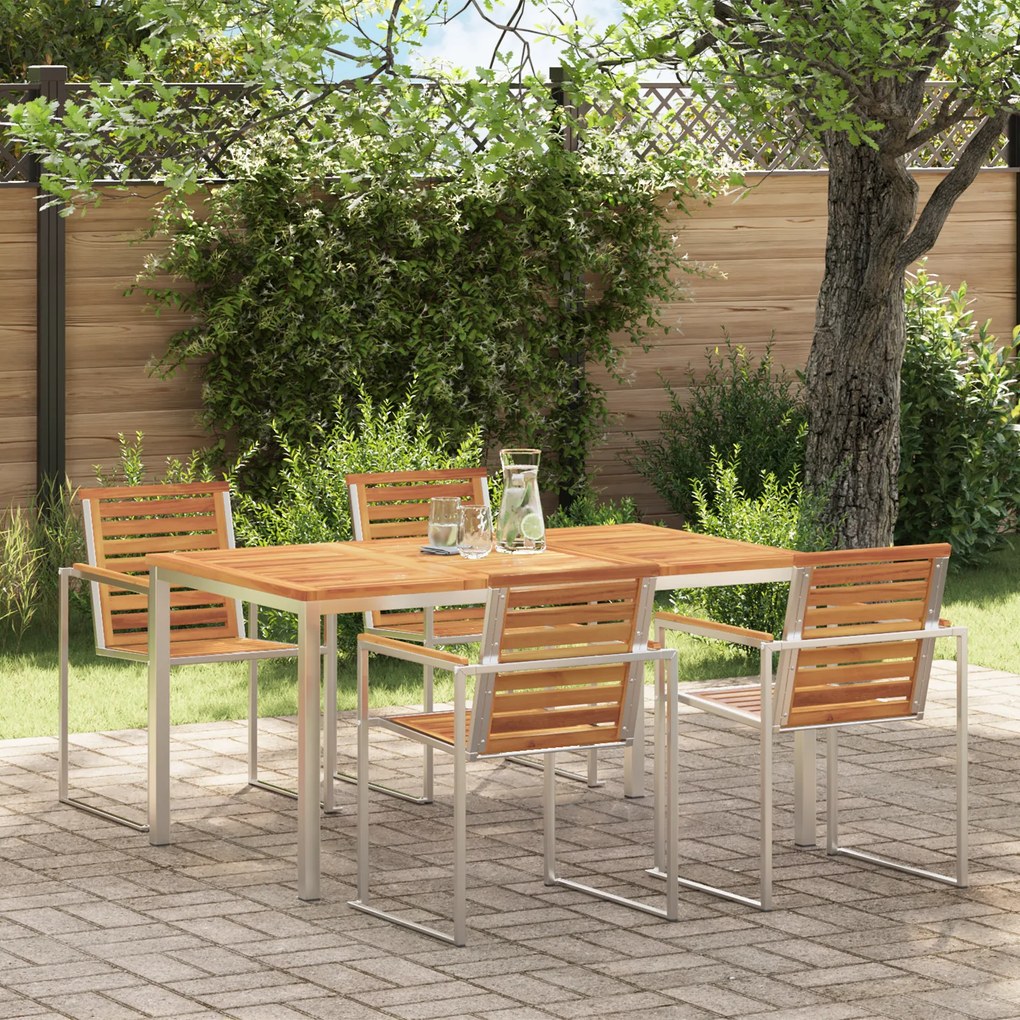 vidaXL Mesa Externa 150x90x75 cm Madeira Sólida Acácia