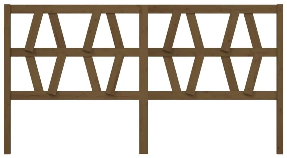 Cabeceira de cama 206x4x100 cm pinho maciço castanho mel