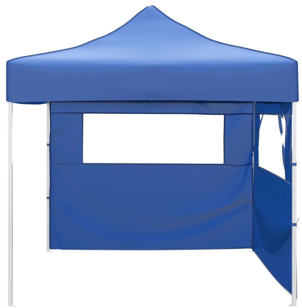 Tenda dobrável com 2 paredes 3x3 m azul