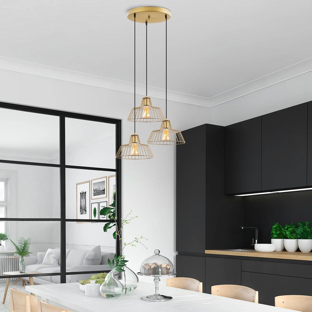 Chandelier Hakcu – Shiny Gold – 55 x 55 x 116 cm