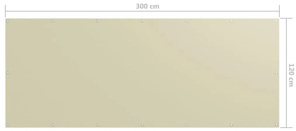 Tela de varanda 120x300 cm tecido Oxford creme
