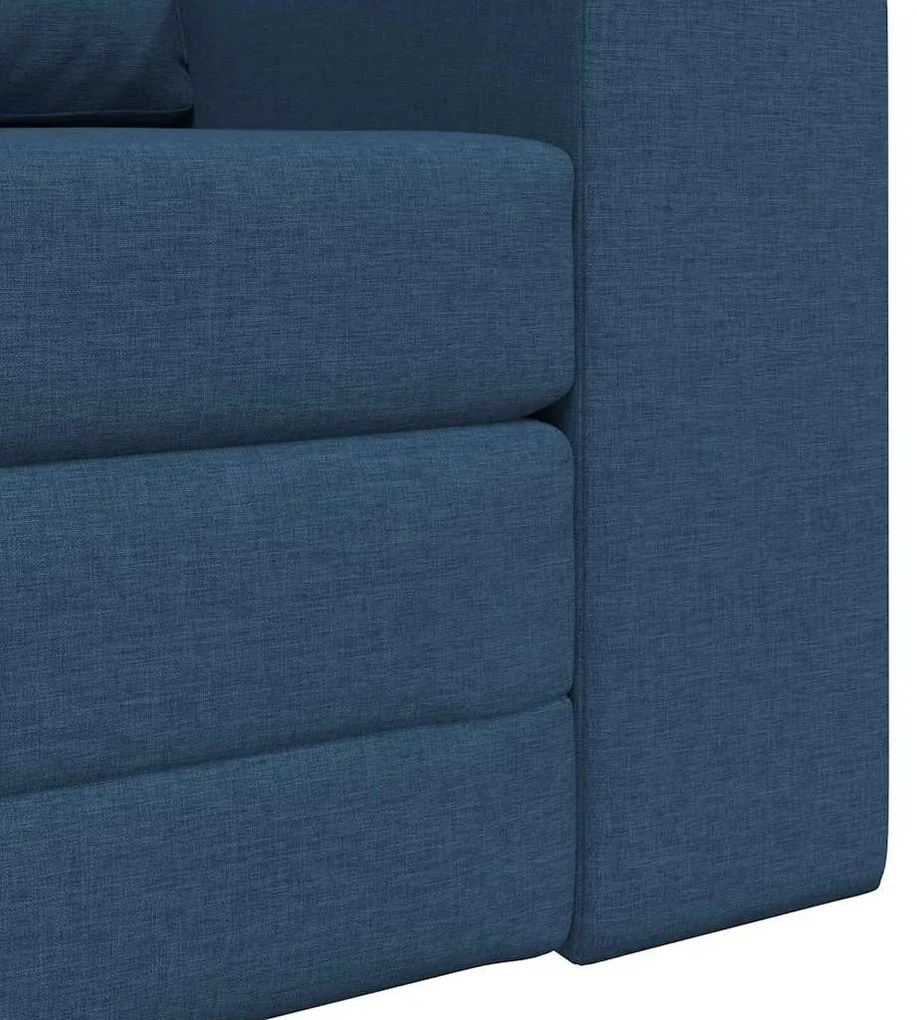 Sofa-Cama 2-em-1 Azul 98x71x83 cm Tecido
