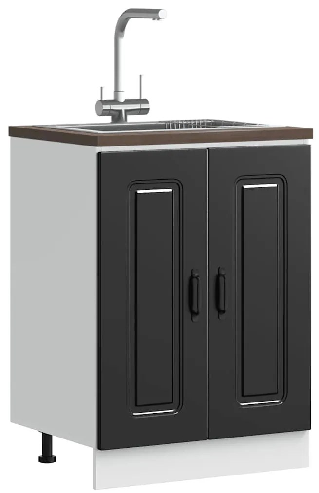 Armário baixo lavatório Kalmar 60x46x81,5 cm preto