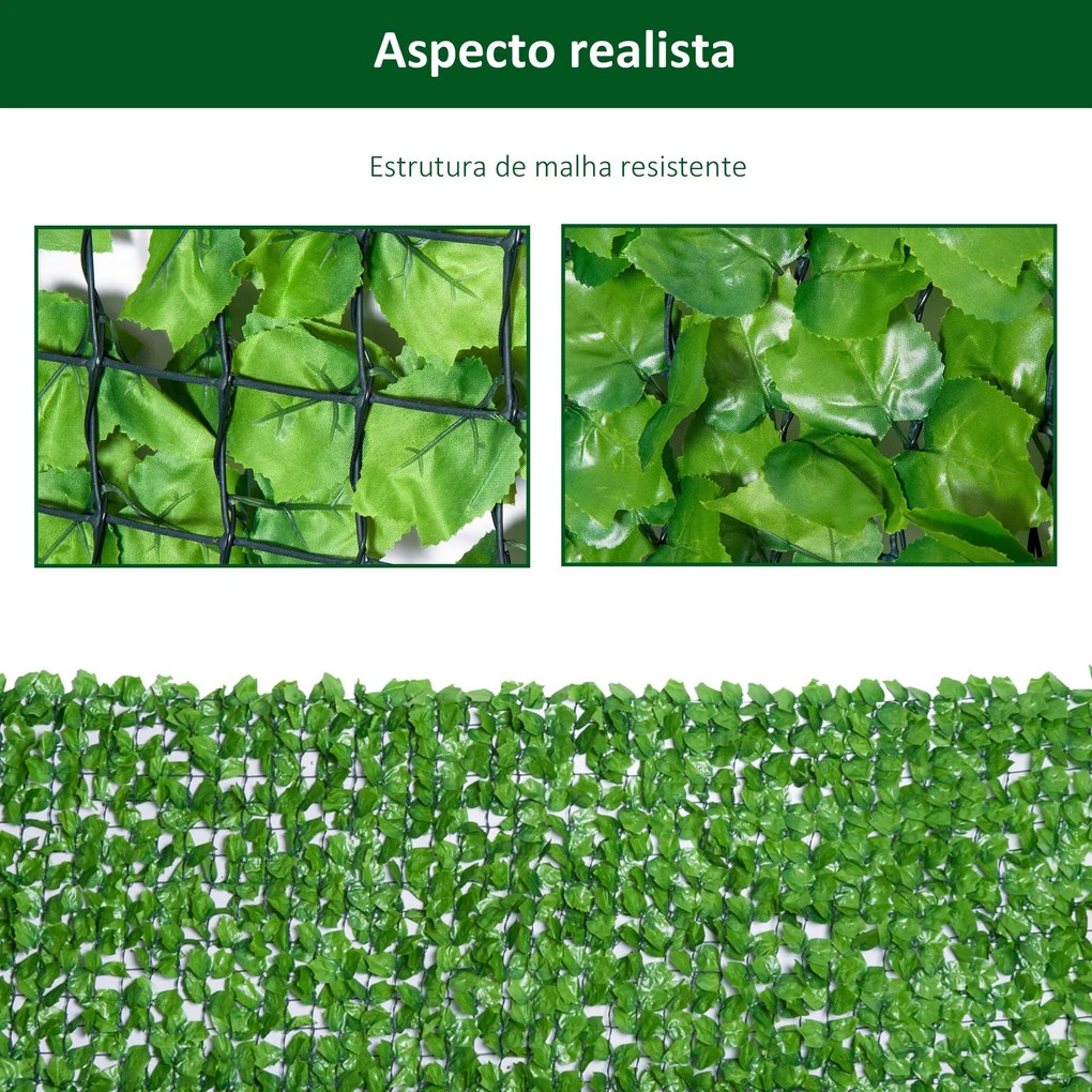 Vedação Artificial em Rolo 3x1,5m Vedação de Privacidade para Balcão J
