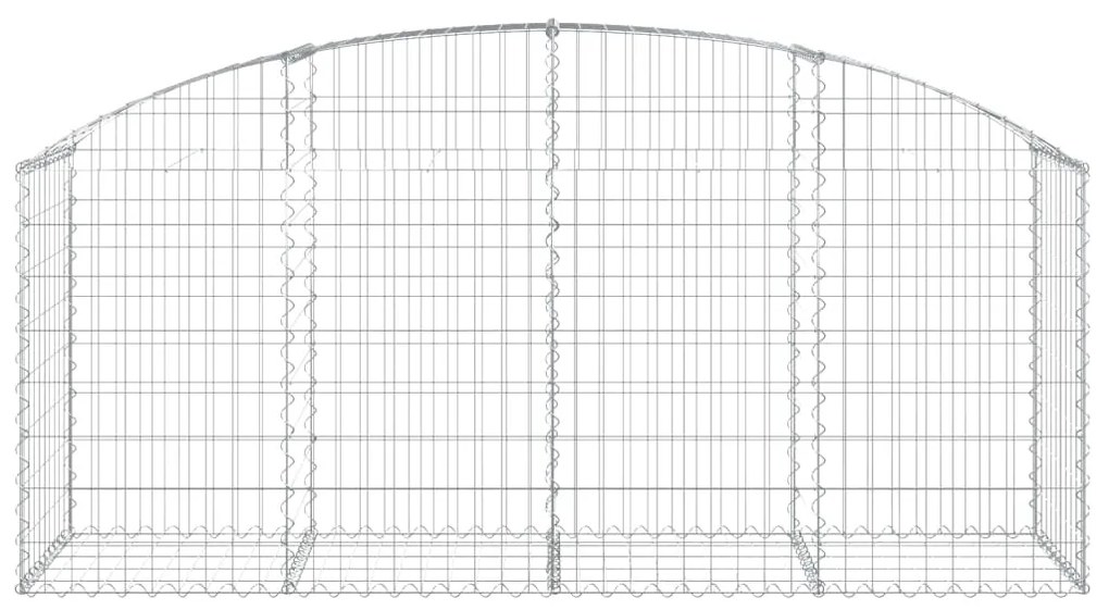Cesto gabião arqueado 200x50x80/100 cm ferro galvanizado
