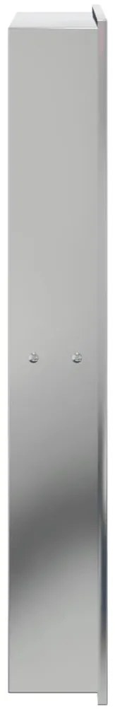 Nicho parede p/ duche 32x62x9 cm aço inoxidável prata escovada
