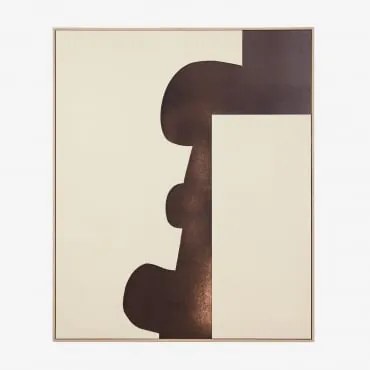 Quadro Decorativo 100x120 Cm Com Relevo Eines Crema - Sklum