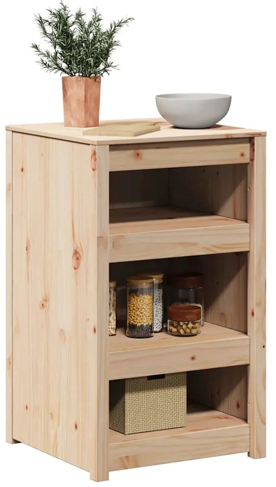 Armário de Cozinha 55x55x92 cm Madeira Maciça de Pinho
