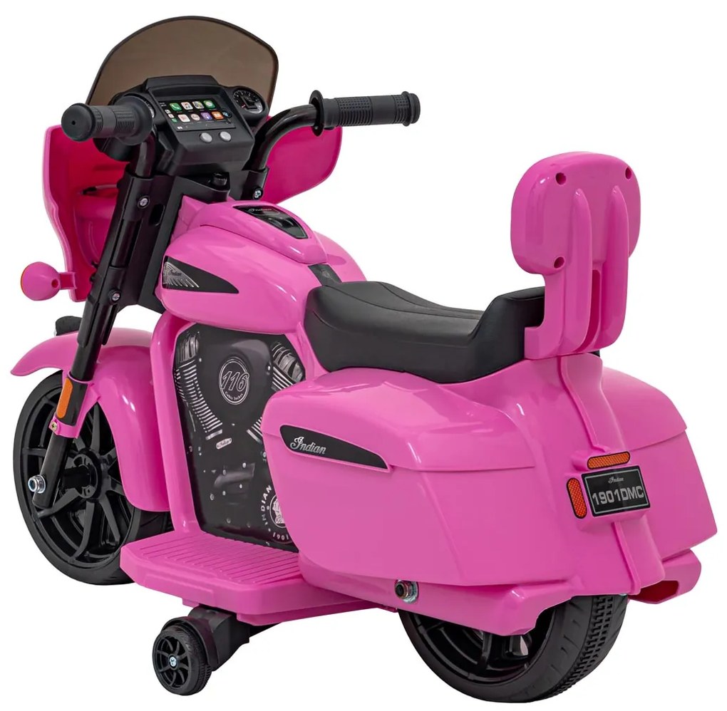 Mota elétrica para crianças 6V, Chopper INDIAN, 3 a 5 anos Rosa