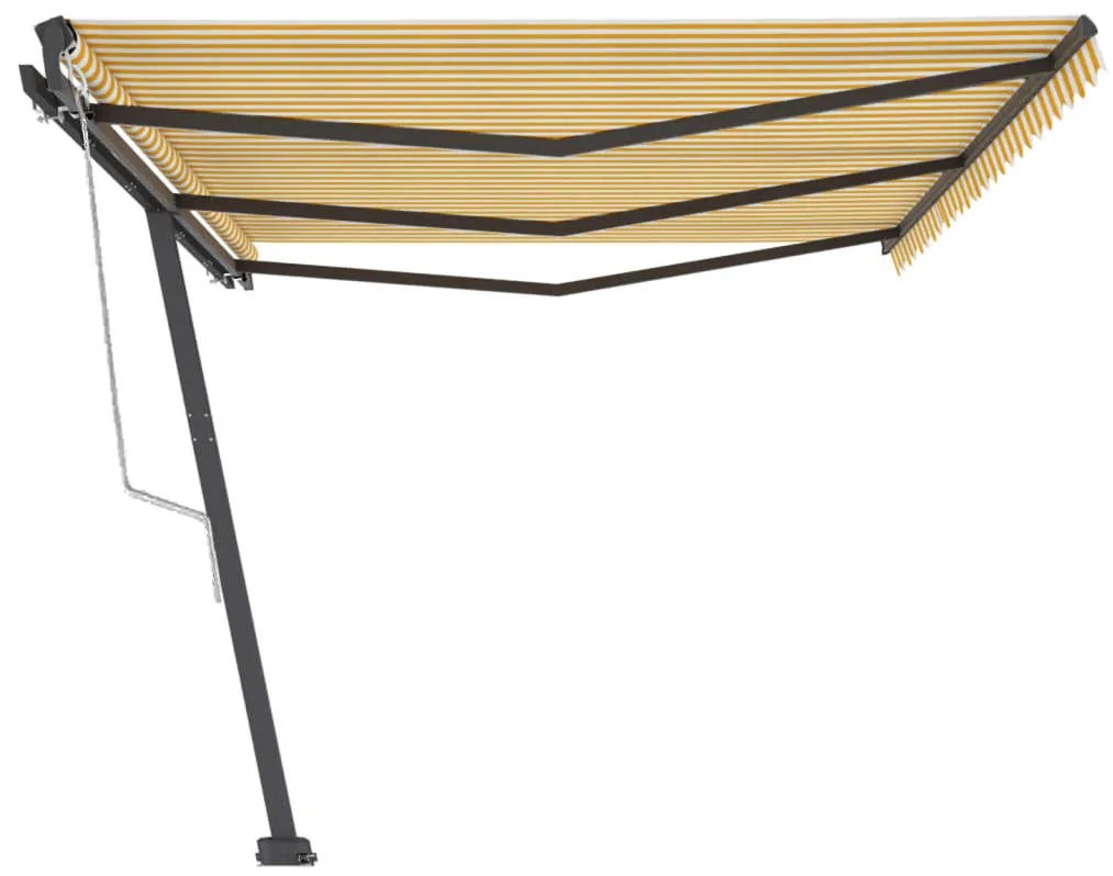 Toldo automático independente 600x300 cm amarelo e branco