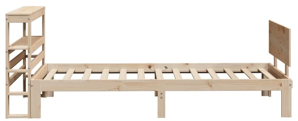 Estrutura de cama com cabeceira 90x190 cm pinho maciço
