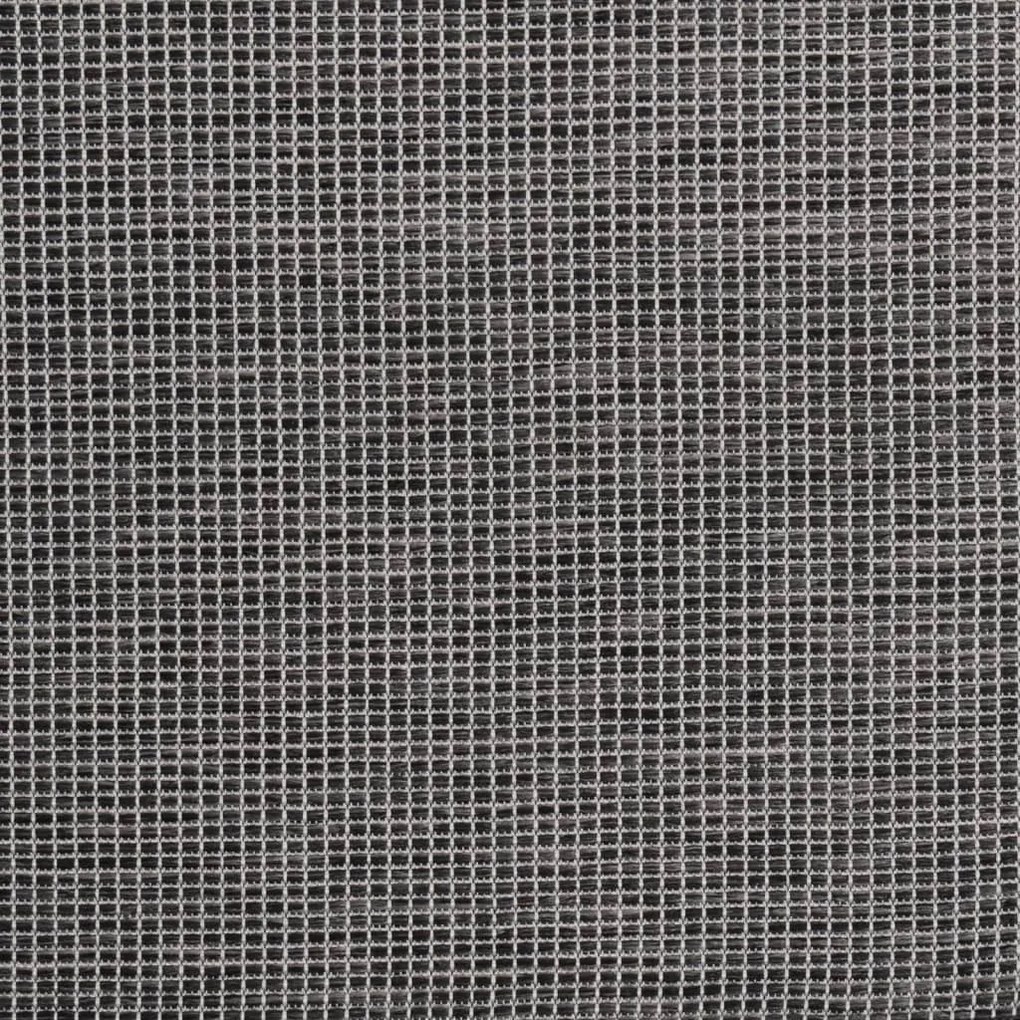 Tapete de tecido plano para exterior 200x280 cm cinzento