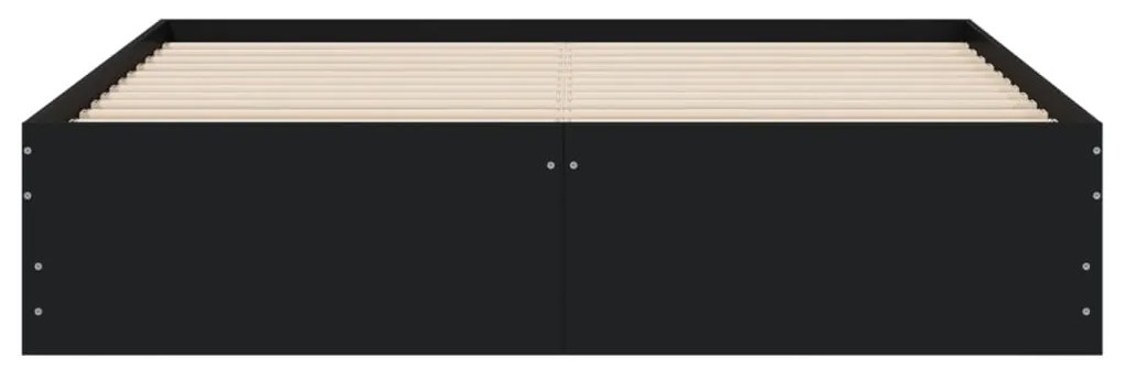Estrutura de cama c/ gavetas 140x200 cm derivados madeira preto