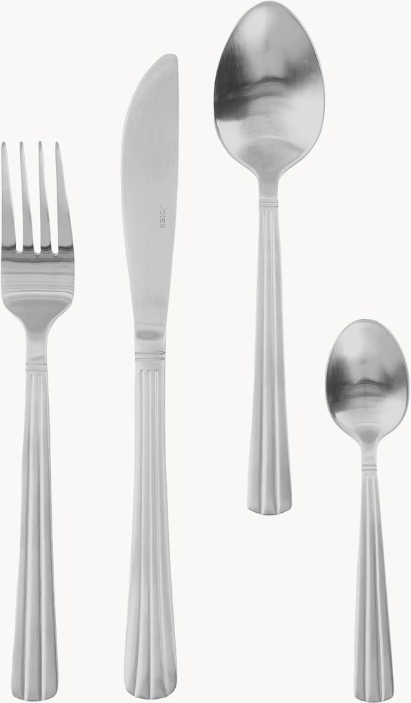 Conjunto de talheres escovados Kaiya, 4 pessoas, conjunto de 16