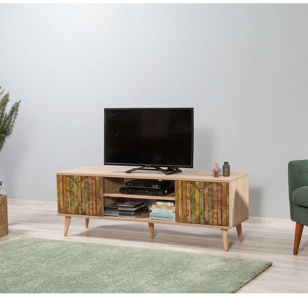 Móvel TV Truva – Carvalho Sonoma – 140x50x40 cm