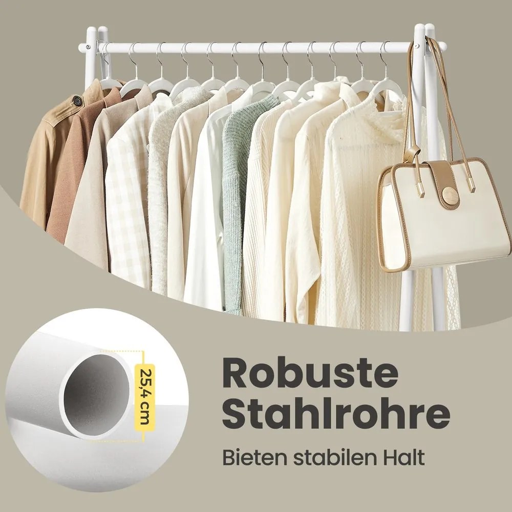 Cabide guarda roupa de 33,5 x 92,5 x 153 cm branco
