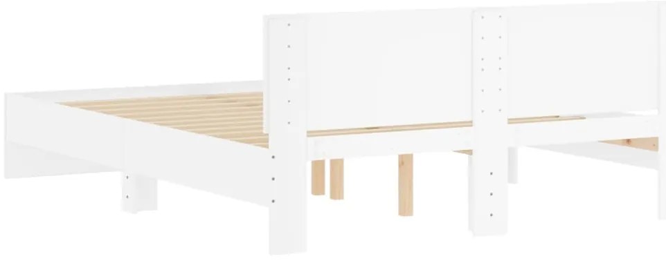 Estrutura de cama com cabeceira 140x200 cm branco