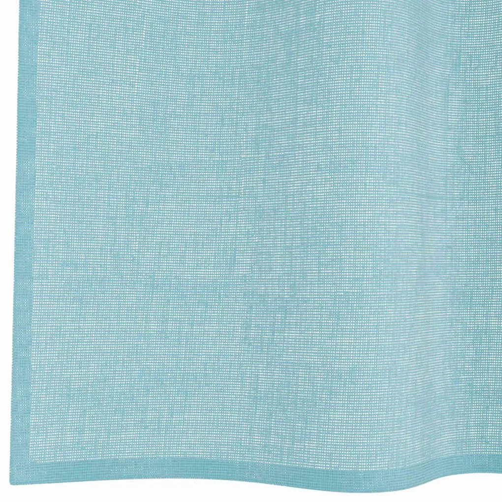 Cortinas de voile com laços 2 pcs turquesa 140x260 cm