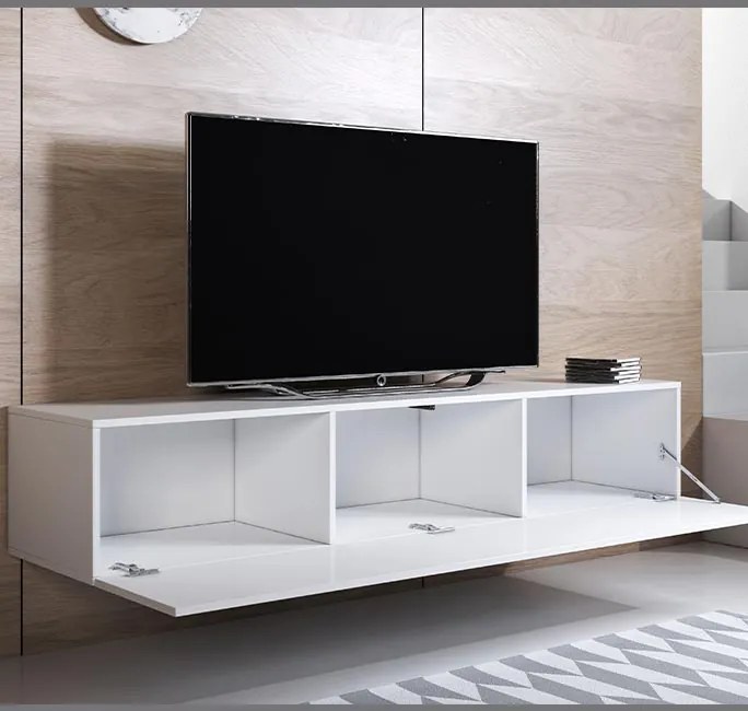 Conjunto de Móveis de Sala Fajozes – 1,6 m – Modular em Preto e Branco