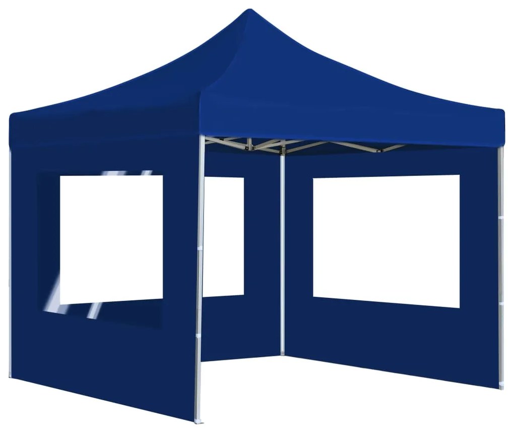 Tenda dobrável profissional com paredes alumínio 2x2 m azul