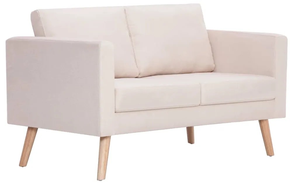 2 pcs conjunto de sofás tecido cor creme