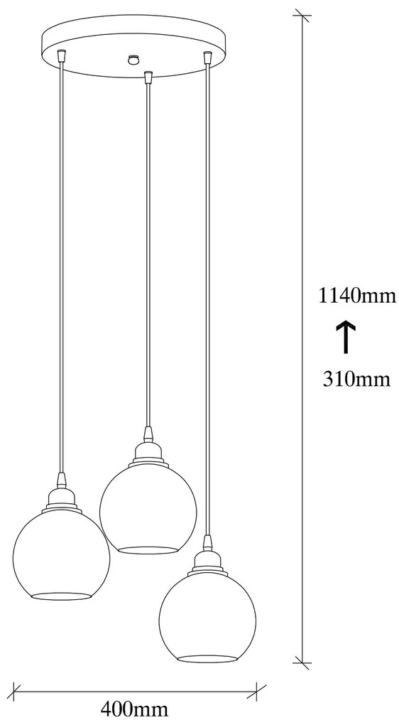 Chandelier Smoked – Fume – 40 x 40 cm
