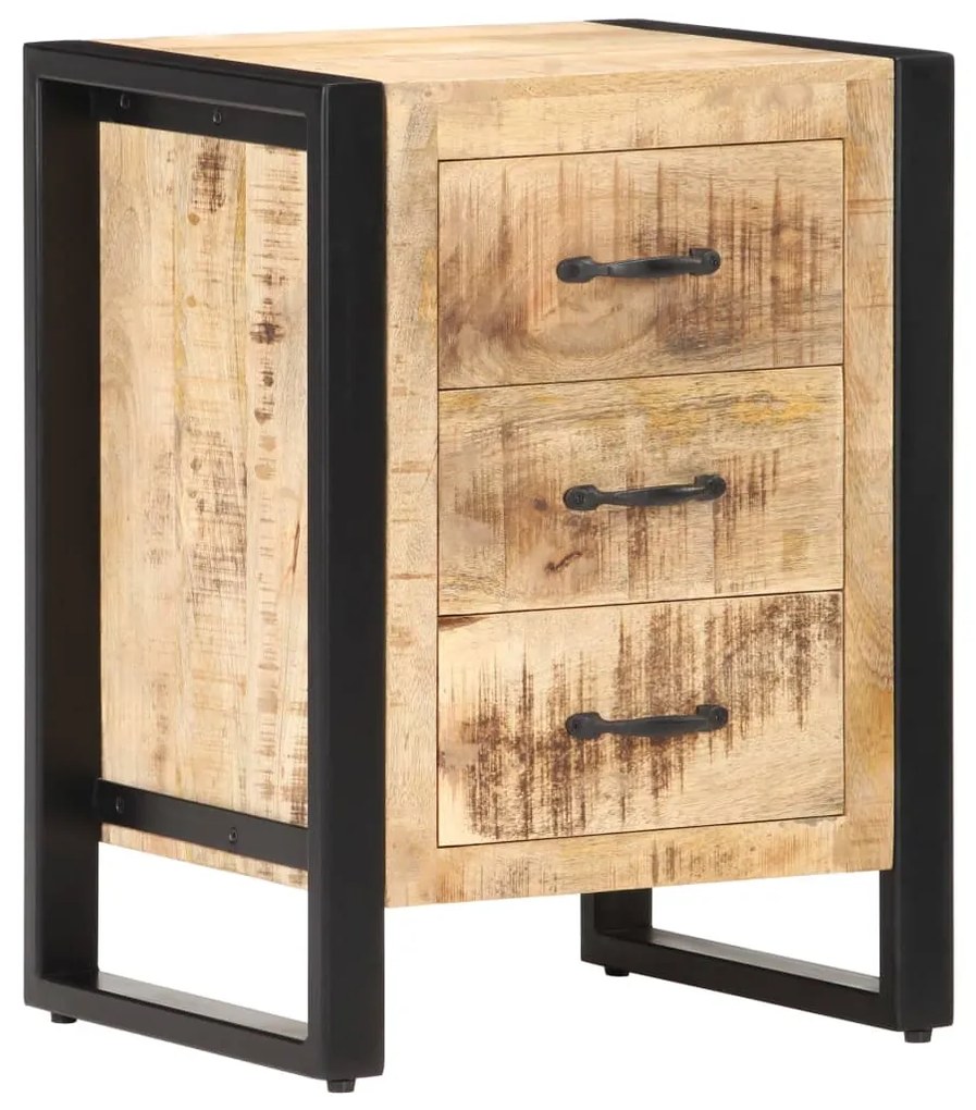 vidaXL Mesa de cabeceira 40x35x55 cm madeira de mangueira maciça