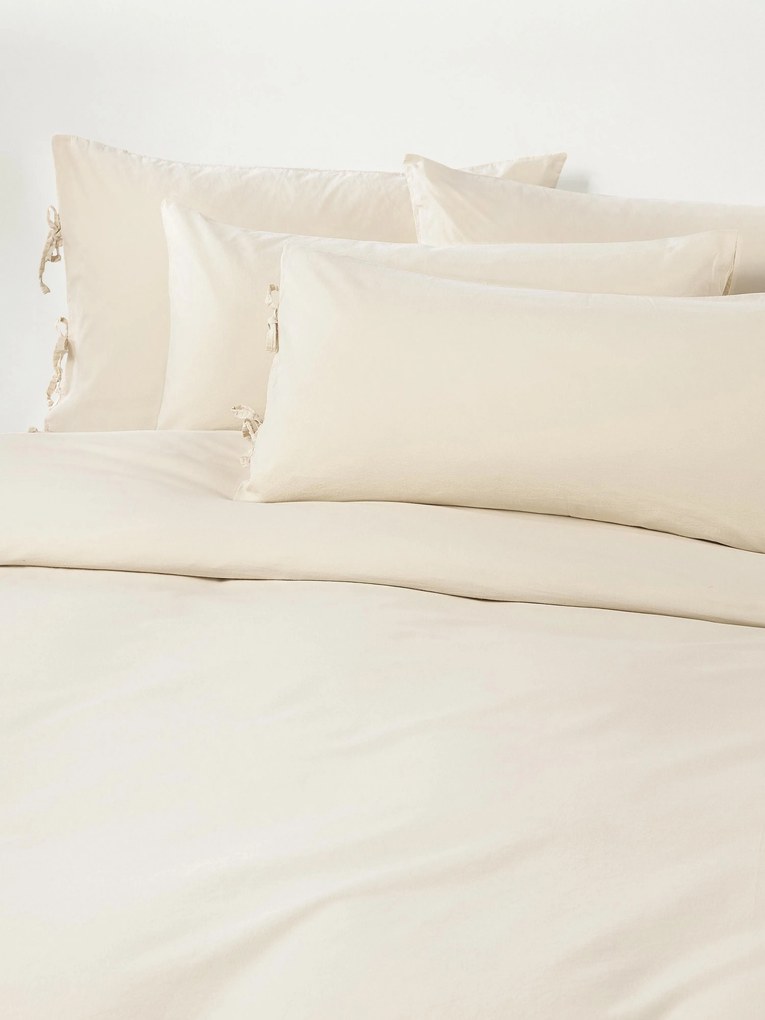 Capa de edredão em percal de algodão lavado Leonie