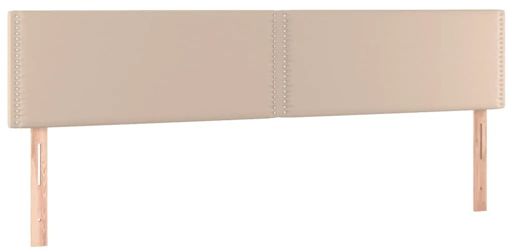 Cama box spring c/colchão/LED 120x190cm couro artif. cappuccino