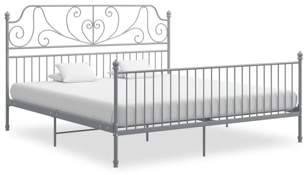 vidaXL Estrutura de cama metal 200x200 cm cinzento