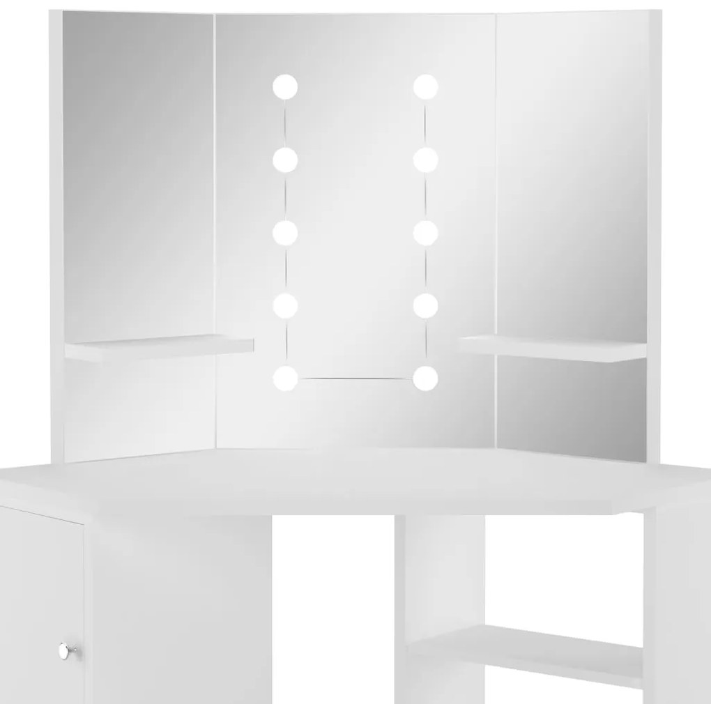 Mesa de maquilhagem/toucador com luzes LED branco claro