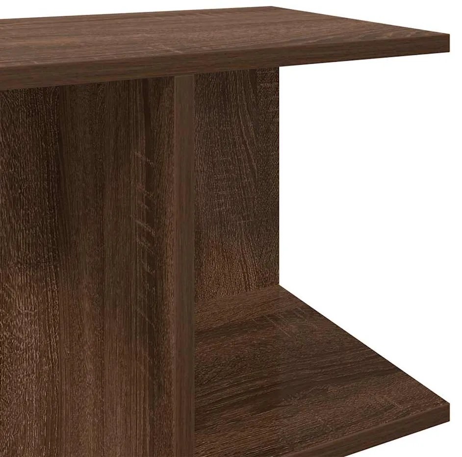 Mesas cabeceira 2pcs 46,5x29x61 deriv.madeira carvalho castanho