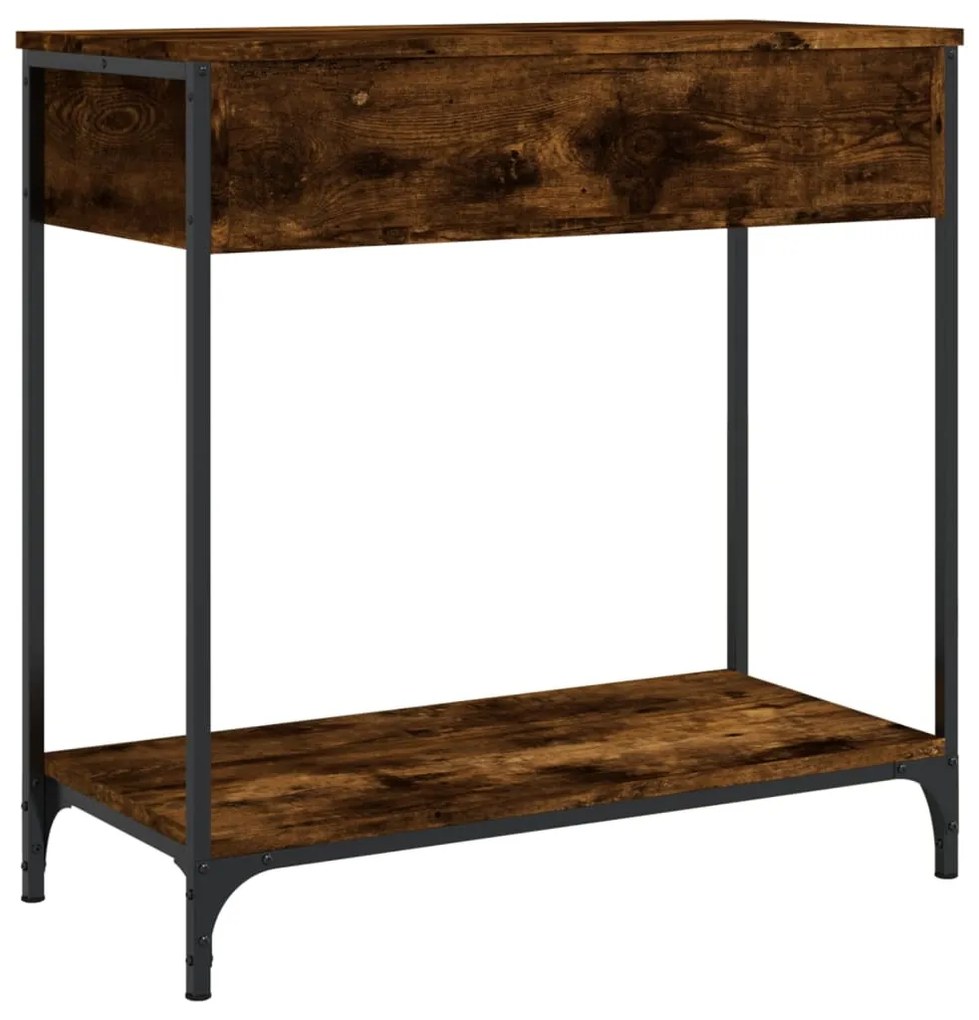 Mesa consola 75x34,5x75 cm derivados de madeira carvalho fumado