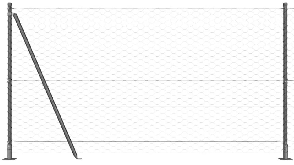 Cerca Hexagonal Cinza 1,2x100 m Aço