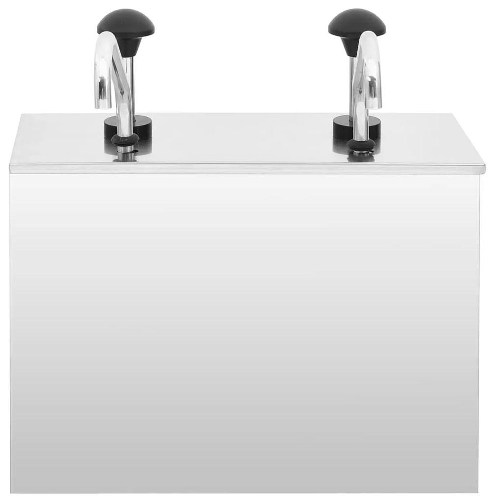 Dispensador de molhos aço inoxidável 2 x 3,5 L